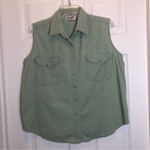 Denim Republic Vintage Sleeveless Blouse. Size L - Picture 1 of 7